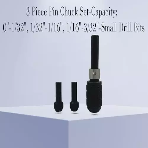 Assorts Pin Chuck Collet Vice Set Tool Steel 0-0.75, 0.75-1.5, 1.5-2.5 mm Sizes for Lathe Machines (Pack of 3)