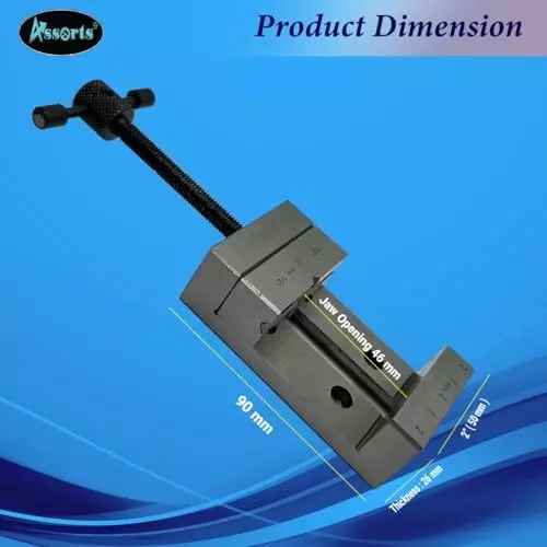 Assorts Mini Steel Vice Alloy Steel 50 mm Width 90x50 mm Base Round Style