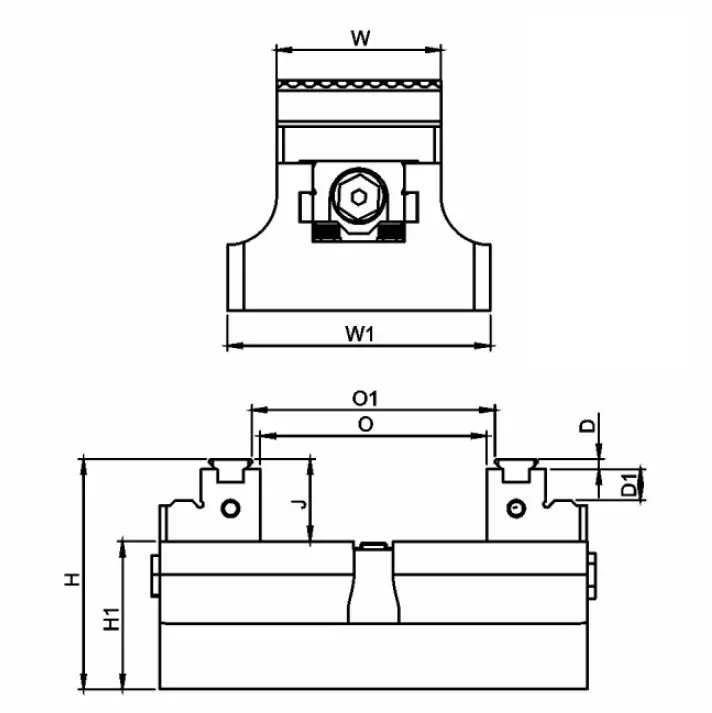 Nicon Precision Self Centering 5-Axis Machine Vice Steel Body 50 mm Jaw Width and 100 mm Opening, FAV50