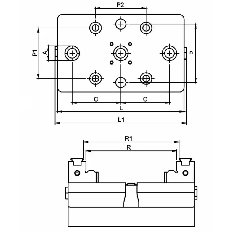 Nicon Precision Self Centering 5-Axis Machine Vice Steel Body 50 mm Jaw Width and 100 mm Opening, FAV50