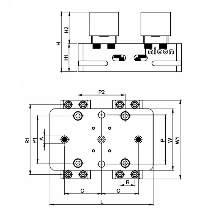 Nicon Self Centering Profile Clamping Vice Steel Body 160 mm Jaw Width and 240 mm Opening, PCV125+