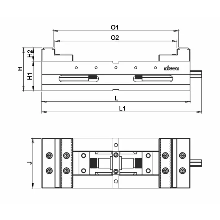 Nicon Precision Self Centering High Grip Machine Vice 150 mm Jaw Width, 160 mm Double Station and 380 mm Single Station Opening, SHGV150