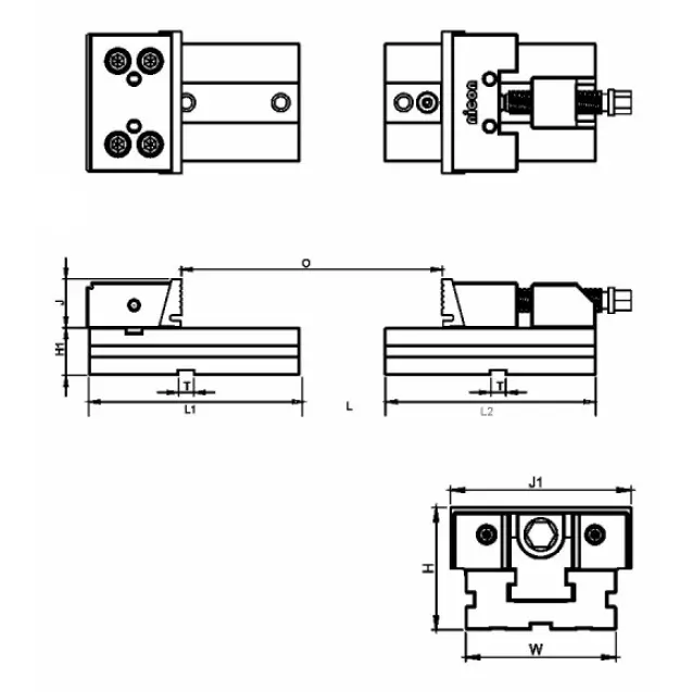 Nicon Precision Two Piece Modular Machine Vice Drop Forged Steel Body 150 mm Jaw Width and Unlimited Opening, TPMV150