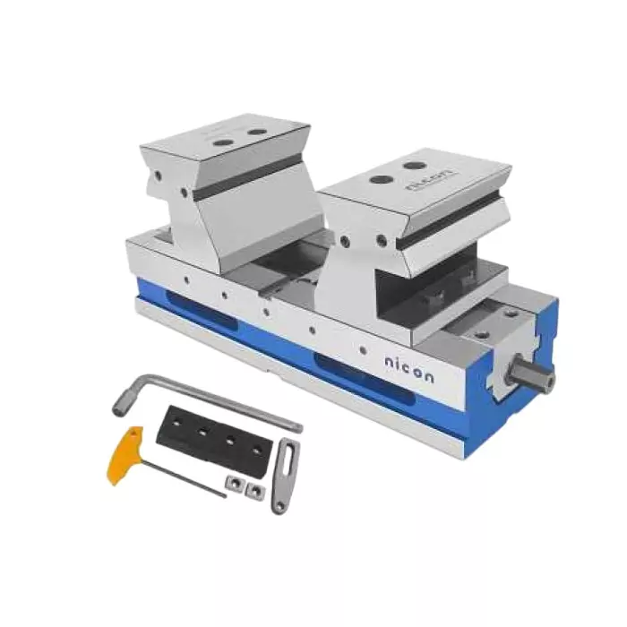 Nicon Self Centering High Grip Horizontal Shaft Vice Ductile Iron Body and 125 mm Jaw Width, SHSV125