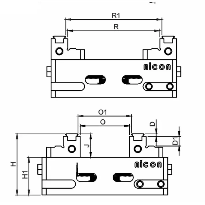 Nicon Precision Self Centering 5-Axis Machine Vice Steel Body 125 mm Jaw Width and 210 mm Opening, FAV125+