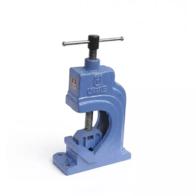 Unique Open Type Pipe Vice 2-12 Inch (50-305 mm) Jaw Width Blue for Industrial Use, U303