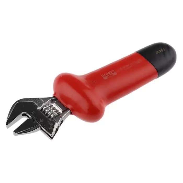 Bahco Adjustable Spanner 165 mm Overall 20 mm Jaw Capacity Insulated Handle VDE/1000V, 8070V