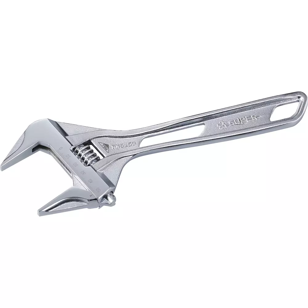 Super Tool Wide Adjustable Wrench 260 mm Overall Length, MWS250