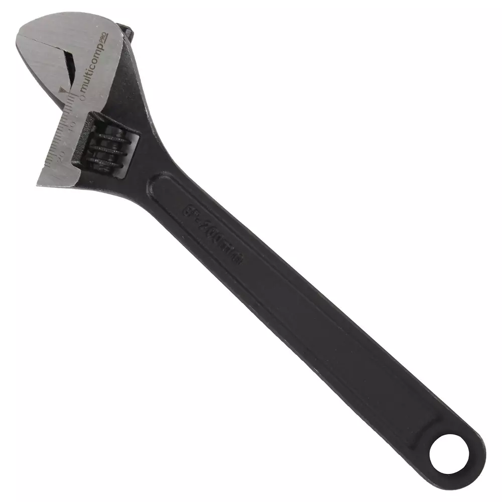 MULTICOMP PRO Adjustable Wrench 1.06 Inch Jaw Opening Max, MP012235