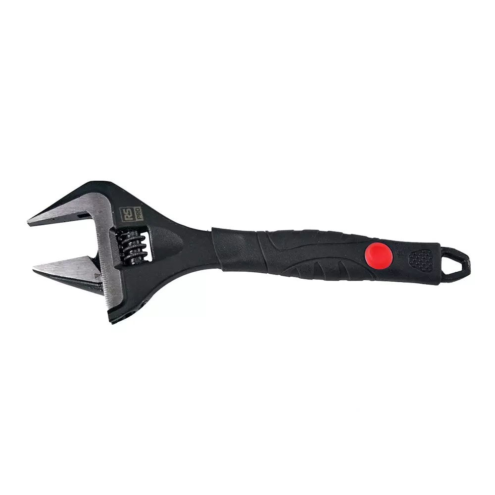 RS PRO Adjustable Spanner Chrome Vanadium Steel Black Phosphate 255 mm Plastic 50 mm, 2821245