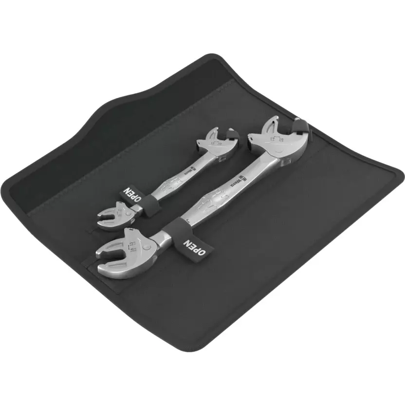 Wera 6006 Joker 2 Set 1 Self-Setting Double Spanner with Self Adjusting Ratcheting Action 6004 and Lever Mechanism, 5020340001 (Set of 2)