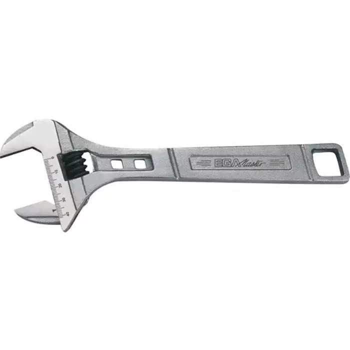 Ega-Master Adjustable Spanner 203.2 mm Overall 41 mm Jaw Capacity Straight Handle, 61213
