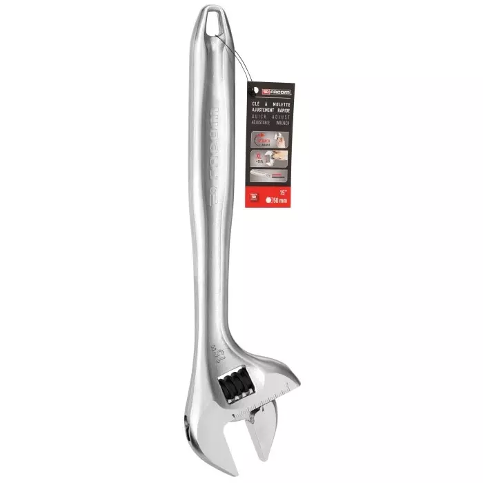 Facom Adjustable Spanner, Bi-Material Handle, 101.15PB