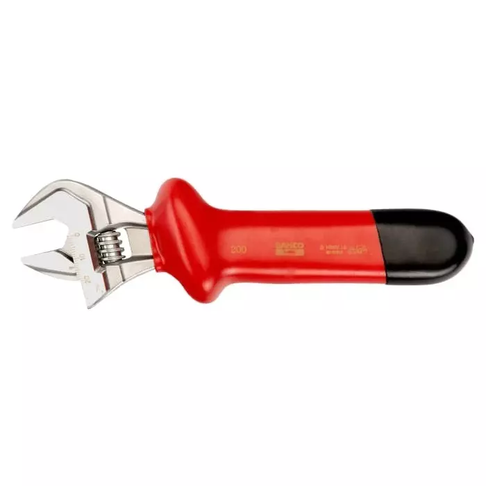 Bahco Adjustable Spanner 205 mm Overall 24 mm Jaw Capacity Insulated Handle VDE/1000V, 8071V