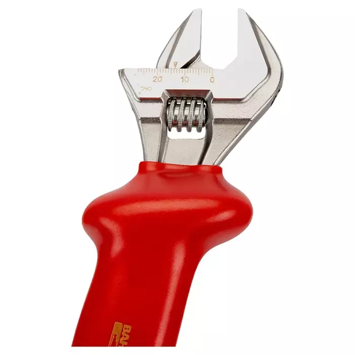Bahco Adjustable Spanner 390 mm Overall 43 mm Jaw Capacity Insulated Handle VDE/1000V, 8074V