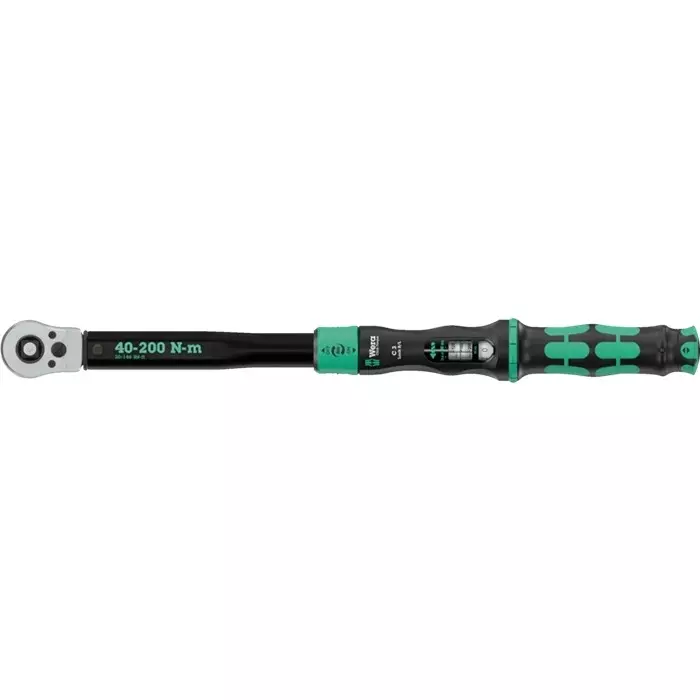 Wera Adjustable Torque Wrench with Lock Function 1/2 Inch (12.7 mm) Drive Size Black 512 mm Wrench Length for Industrial Use, 05075695001