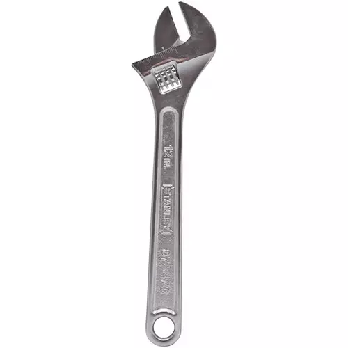 STANLEY 12 inch (300 mm) Adjustable Spanner Chrome Vanadium Steel Body and In-Built Tension Spring, 87-473