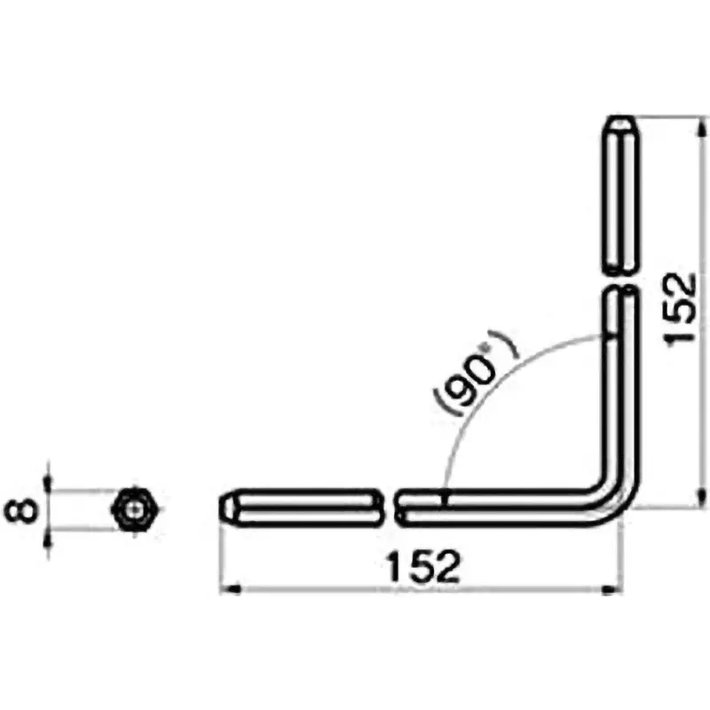 TAKIGEN Hex Wrench Zinc Plating Chromate Treatment, FC-743