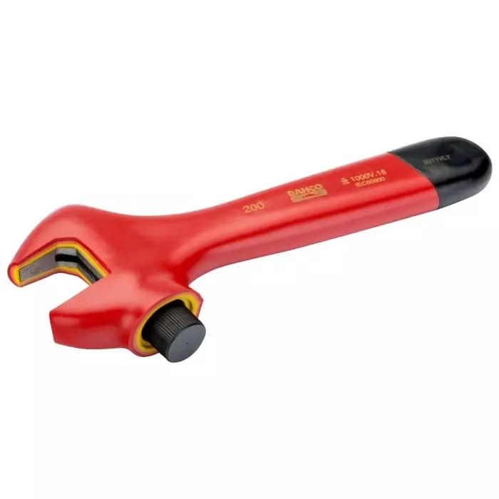 Bahco Adjustable Spanner 205 mm Overall 29 mm Jaw Capacity Insulated Handle VDE/1000V, 8071VLT
