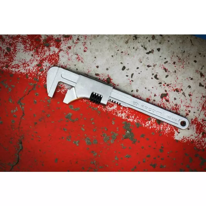 Facom Adjustable Spanner, 375 mm Overall, 80mm Jaw Capacity, Metal Handle, 105.375