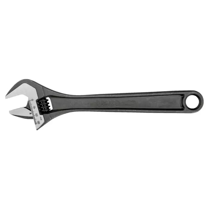 Bahco Adjustable Spanner 380 mm Overall 44 mm Jaw Capacity Metal Handle, 8074 IP