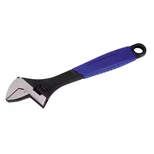 Blue-Point 12 inch (310 mm) Adjustable Wrench with Black Phosphate Finish and Soft Grip Handle, GAJ12SG