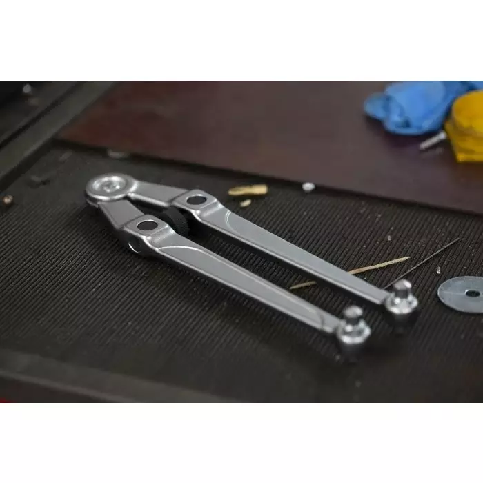 Facom Adjustable Spanner, 245 mm Overall, 100mm Jaw Capacity, Metal Handle, 117.B