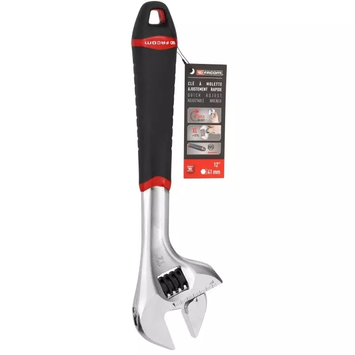 Facom Adjustable Spanner, Bi-Material Handle, 101.12GPB