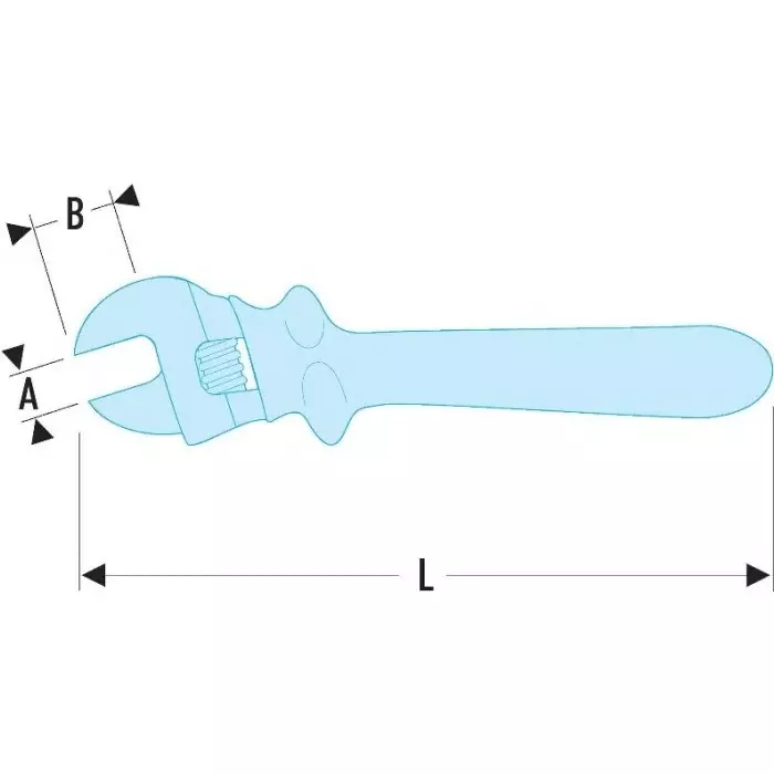 Facom Adjustable Spanner, 260 mm Overall, 30mm Jaw Capacity, Insulated Handle, VDE/1000V, 113.10TAVSE