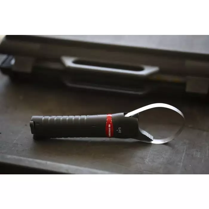 Facom Strap Wrench, 105mm Jaw Capacity, Plastic Handle, U.48PB