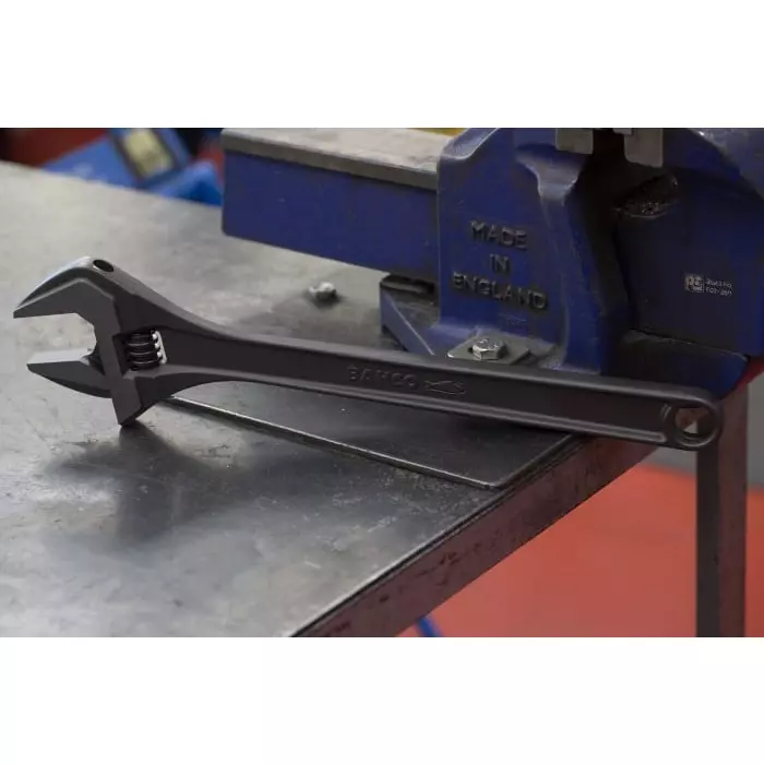Bahco Adjustable Spanner 455 mm Overall 53 mm Jaw Capacity Metal Handle, 8075 IP