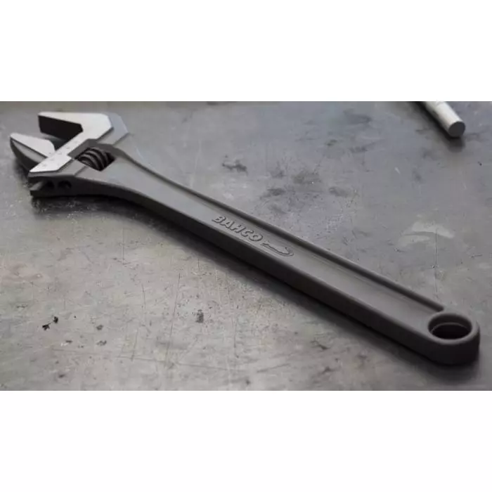 Bahco Adjustable Spanner 455 mm Overall 53 mm Jaw Capacity Metal Handle, 8075 IP