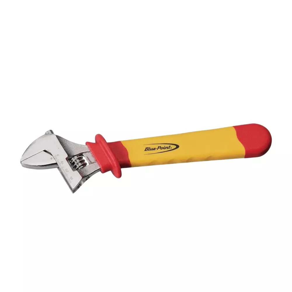 Blue-Point Insulated Adjustable Wrench Textured Handle, 10000 V Withstand Voltage and Size 10 inch (254 mm), BLPISDADJ10