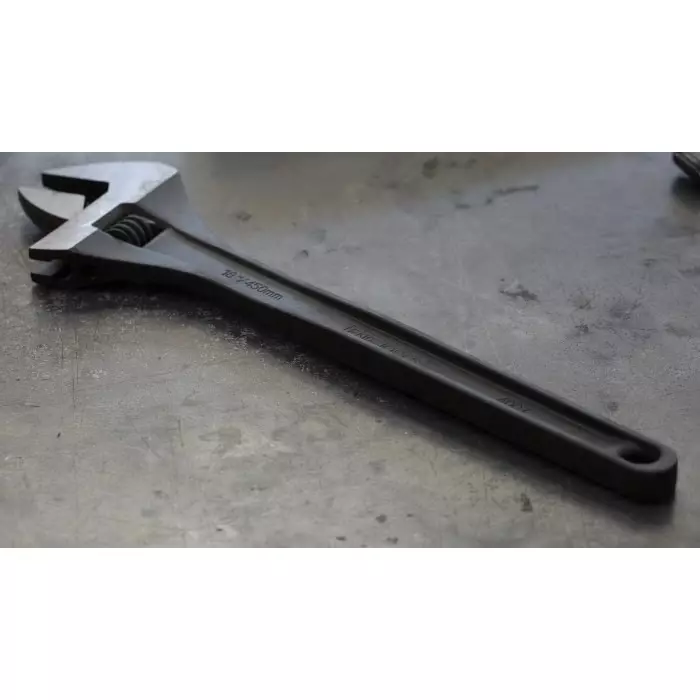 Teng Tools Adjustable Spanner, 450 mm Overall, 60 mm Ja W Capacity, Metal Handle, 4007