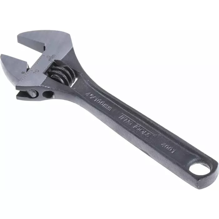 Teng Tools Adjustable Spanner, 100 mm Overall, 17 mm Ja W Capacity, Metal Handle, 4001