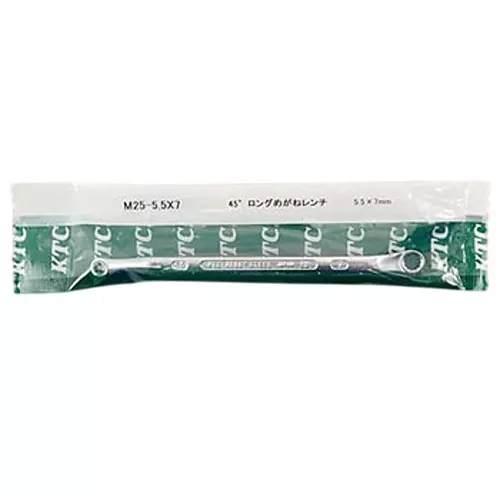 Ktc 45 Degree Long Offset Box End Wrench 5.5x7 mm 150 mm Length, M25-5.5X7
