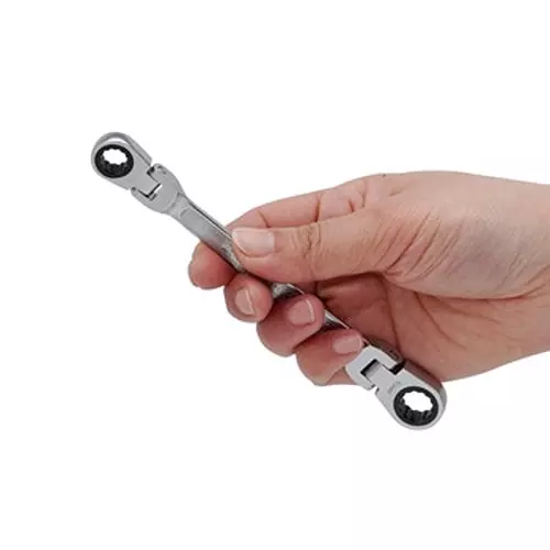 Ktc Double Flex -Head Ratchet BoxWrench 8x10 mm 6 Degree Feed Angle, MR1A-0810F