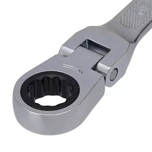 Ktc Double Flex -Head Ratchet BoxWrench 8x10 mm 6 Degree Feed Angle, MR1A-0810F