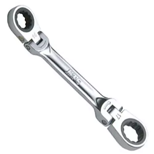 Ktc Short Double Flex Ratchet Box Wrench 14x17 mm 168 mm Length, MR1S-1417F