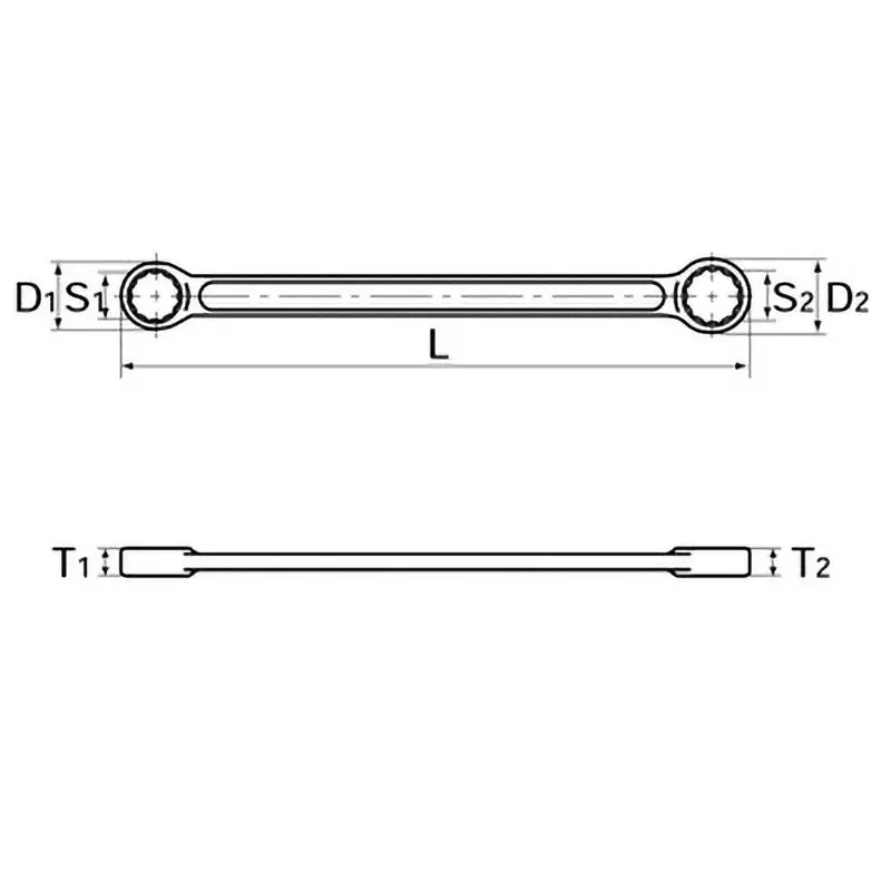 Ktc Straight Long Box End Wrench 10x12 mm 200 mm Length, M150-10x12