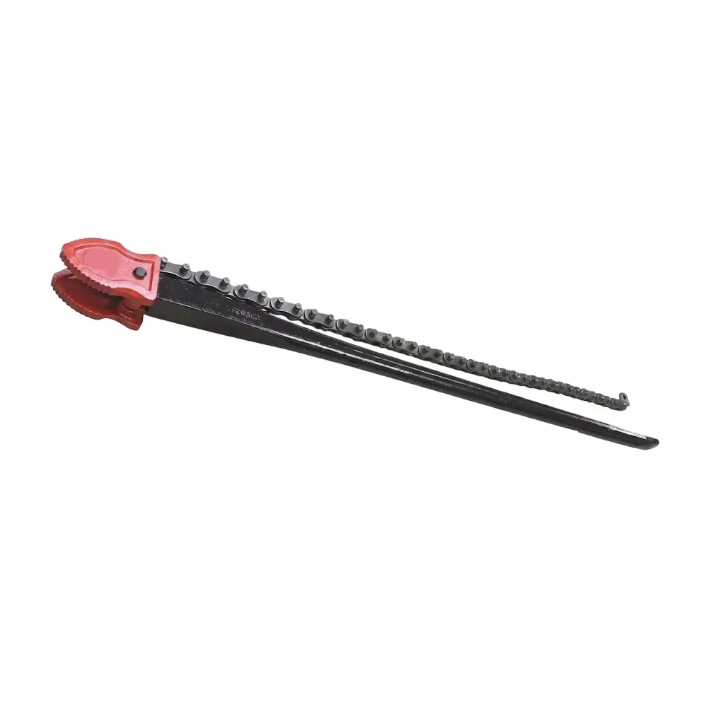 Inder Single Ended Chain Pipe Wrench Rigid Type 25.4 Ton (25401 Kg) Chain Breaking Load Capacity and 2.209 m Total Length, 3215A
