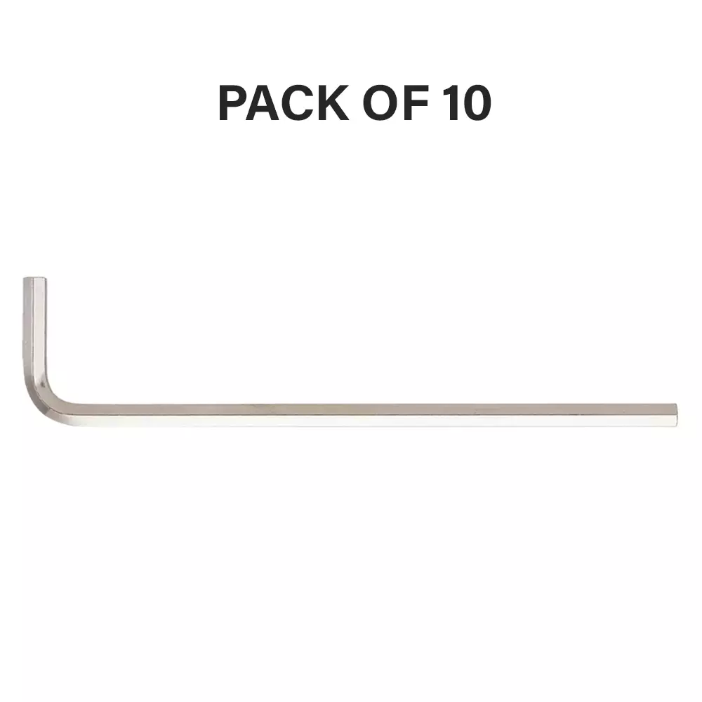 Bondhus BriteGuard Allen Hex Key Long Type 6.35 mm (1/4 inch) Size and 133 mm Length, 26112 (Pack of 10)