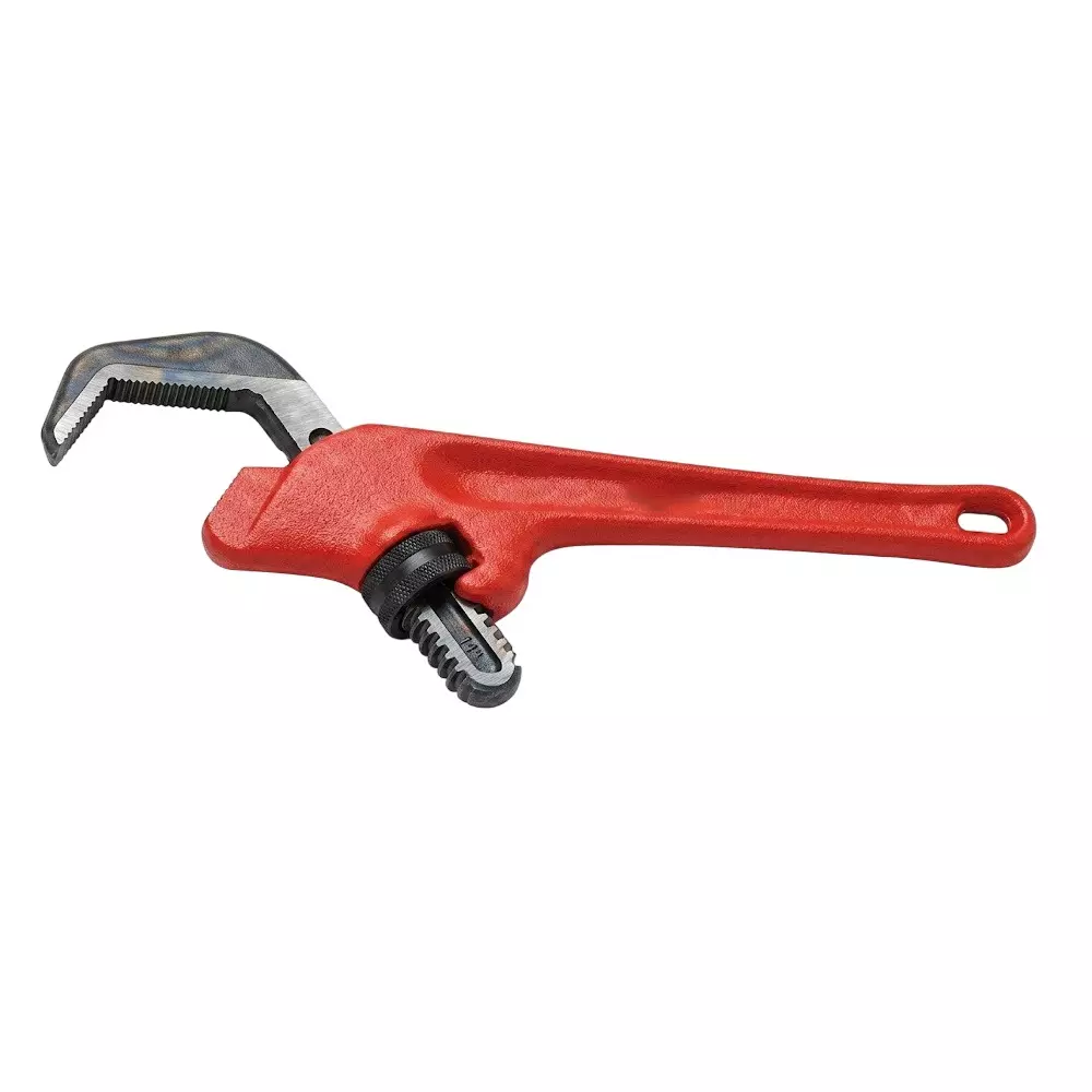 Inder Offset Hex Wrench Red and Silver Color Metal Body, Size 9-1/2 inch (241.3 mm) and 29-67 mm Jaw Opening. 341A