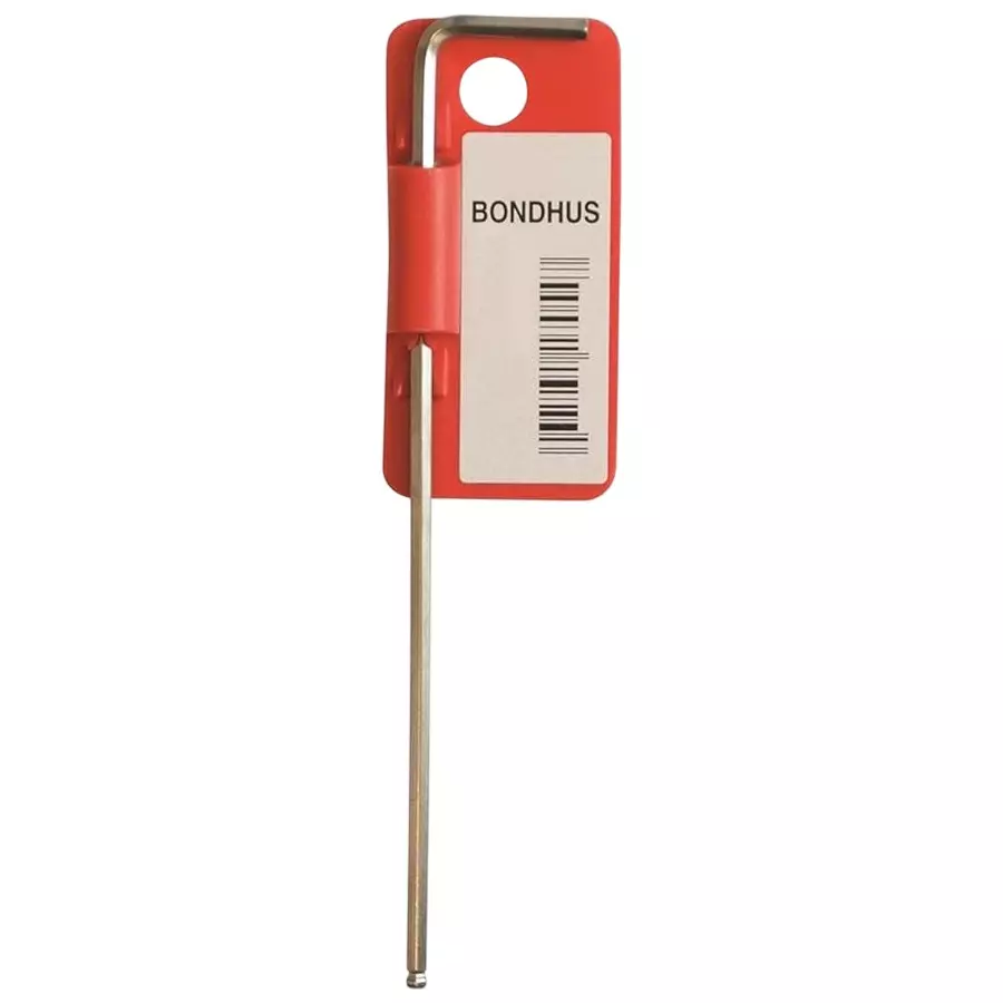 Bondhus BriteGuard Plated Ball End L-Wrench Extra Long Protanium Steel 12 mm Size and 220 mm Length, 27080