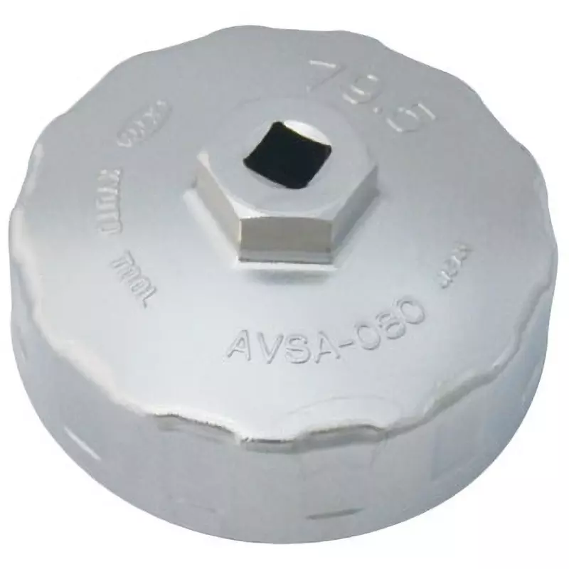 Ktc Cup Type Oil Filter Wrench 79.5 mm 15-Square 9.5 mm Sq. Drive, AVSA-080
