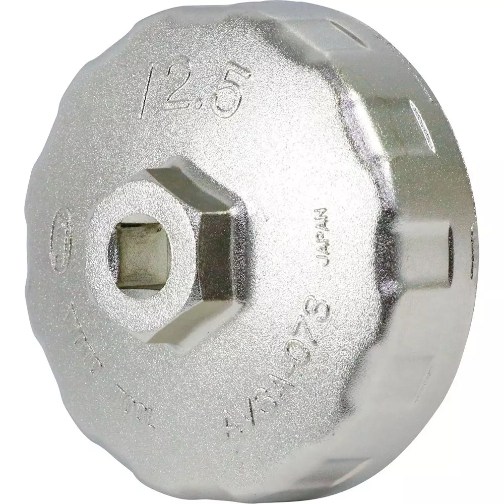 Ktc Cup Type Oil Filter Wrench 72.5 mm 14-Square 9.5 mm Sq. Drive, AVSA-073
