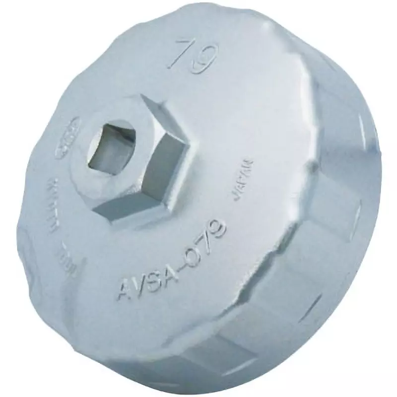 Ktc Cup Type Oil Filter Wrench 79 mm 15-Square 9.5 mm Sq. Drive, AVSA-079