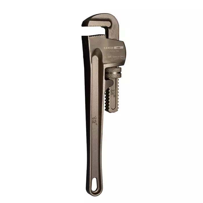 Bahco Pipe Wrench 300 mm Overall 40 mm Jaw Capacity Metal Handle Non-Sparking, NS200-300