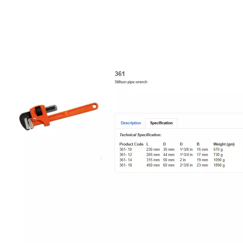 blue-point-pipe-wrench-forged-steel-body-with-self-clamping-design-size-12-inch-3048-mm-361-12l