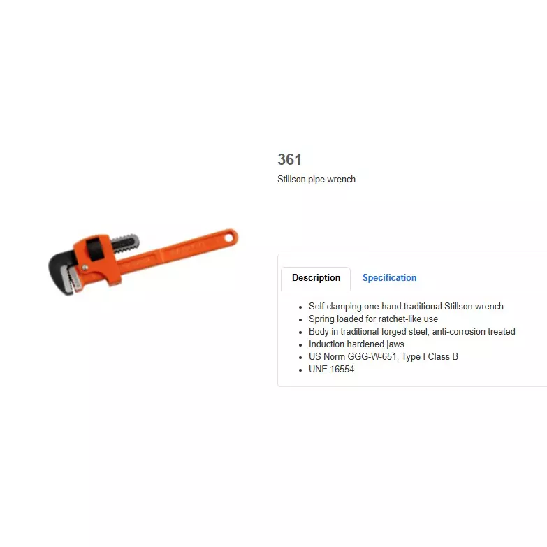 blue-point-pipe-wrench-forged-steel-body-with-self-clamping-design-size-18-inch-4572-mm-361-18l